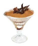 chocolate dessert isolated on white background